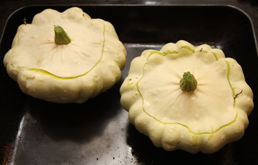 Stuffed patti pan squashes ready to roast.jpg.