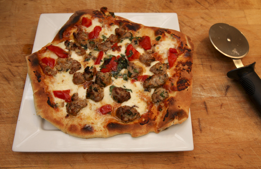 Sausage meatball pizza recipe