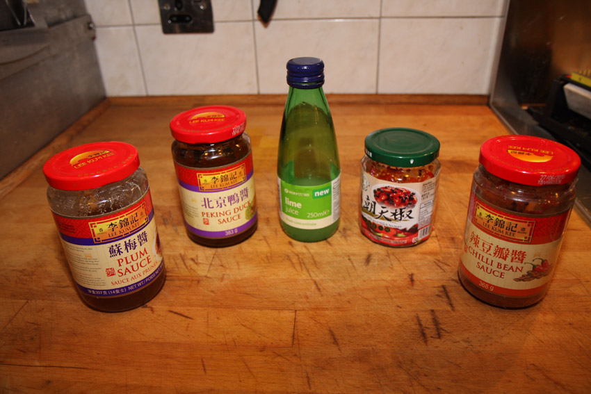 Sauce selection - making crispy duck pancakes sequence.jpg.