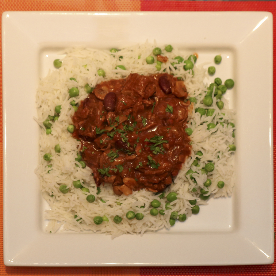 Beef Stew with Rice in plate instant rice recipes