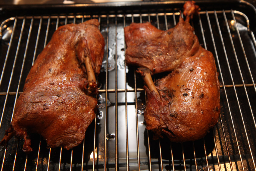 Crispy duck cooked - making crispy duck pancakes sequence.jpg.