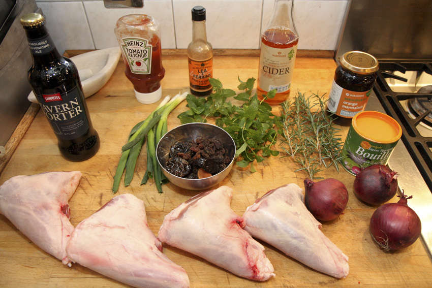 Guinness lamb shanks with dark sticky gravy ingredients.jpg.