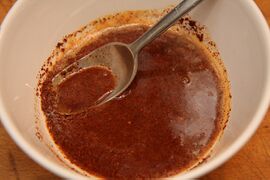 ko choo kah rhoo, mixed with water