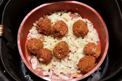 Roll the meatballs in Taste Sensation Chilli Cheese Marinade for an extra kick