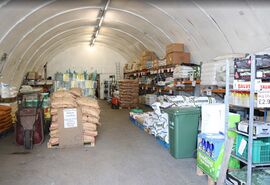 Inside the potato barn