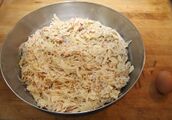 Just half of the ingredients makes a LOT of coleslaw!