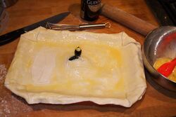 Brushed with beaten egg