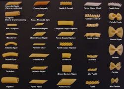 Pasta tubes and shapes