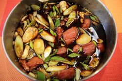 Prepared and ready for the pressure cooker