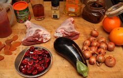 Braised Lamb Shanks, the ingredients (for 2)