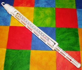 Cheese making thermometer, designed to float