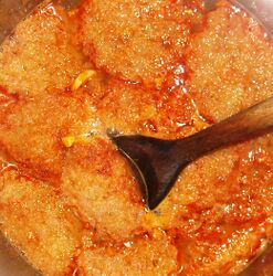 The paprika and bread have been added