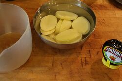 The ingredients for Swiss potatoes