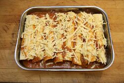 Soup and cheese added