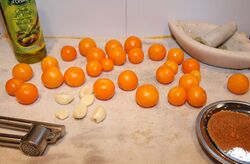 Sungold tomatoes - the colourful ingredients