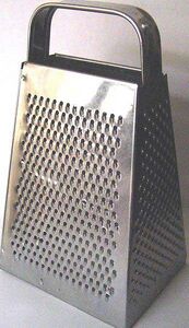 An old-fashioned cheese grater