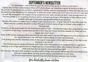 September newsletter