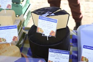 A 3kg cutting wheel of Black Bomber at Bexley Farmers' market
