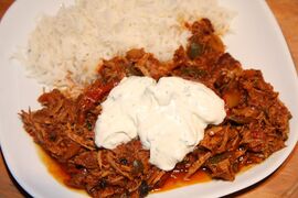 Spicy pork and chilli-pepper goulash
