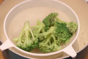 After boiling, it looks like normal broccoli