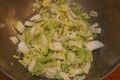 Napa cabbage after salting for 5 hours