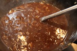 Gravy with browning added