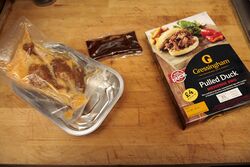 Gressingham Memphis Barbecue Pulled Duck (whole duck legs with sauce)