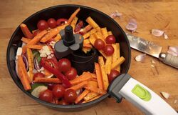 Vegetables added to the Tefal air fryer